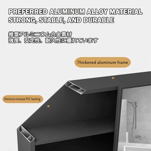 Wall-Mounted Bathroom Mirror Cabinet, Stylish Storage Solution for Apartments, Homes, Hotels & Dorms - White, 80x70cm (34.5x27.5in) - Space-Saving Design