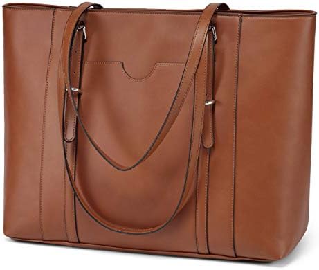 Large Laptop Tote Bag for Women,VASCHY Vegan Leather Teacher Bag Fits 15-17 inch Laptop Handbag Shoulder Bag for Work Travel University