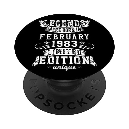 Cumpleaños Febrero 1983 Edición Limitada Regalo February PopSockets PopGrip Intercambiable