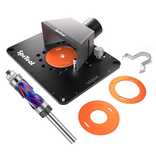 SpeTool Precision Aluminium Router Table Insert Plate and Coated Carbide