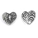 TierraCast Silver Buttons - Pewter Amor Heart (2 Pieces)