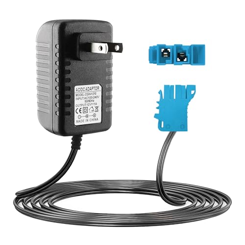 12V Charger for Peg Perego John Deere Tractor Battery 12 Volt Battery Charger for John Deere Ground Force Tractor John Deere Gator XUV Polaris RZR 900 Powered Ride On Car