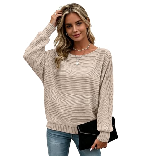 Image of Women's Batwing Tunic Tops, Long Sleeve Shirts Blouses, Business Casual Sweater for Office Work
