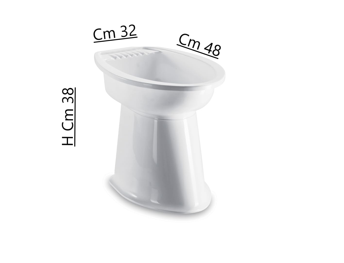 Bidet da Campeggio Portatile e Smontabile | 2 Pezzi in Plastica | Per Camper, Roulotte, Barca, Tenda | Leggero e Facile da Pulire – 47 x 32 x 38 cm