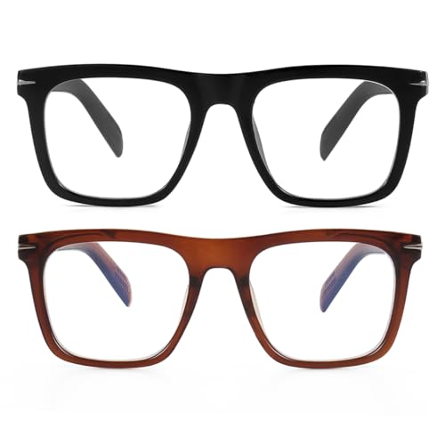 Image of JOVAKIT Square Frame Glasses for Women Men Non-prescription Clear Lens Eyeglasses Anti-Blue Light Lens Eyewear