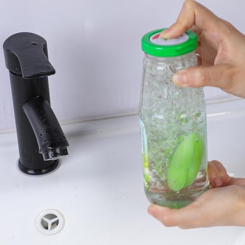 Image of 6 Pcs Magic Beans Bottle Cleaner Sponge Reusable Bean Shape Water Bottle Cleaning Sponge Green Heat Resistance Bottle Brush for Internal Cleaning of Small Mouth Cleaning Tools