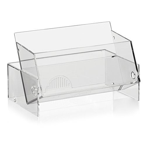 VITAdisplays® Visitenkartenbox/Visitenkartenhalter/variabel zur Aufbewahrung oder als Visitenkartenständer, glasklar