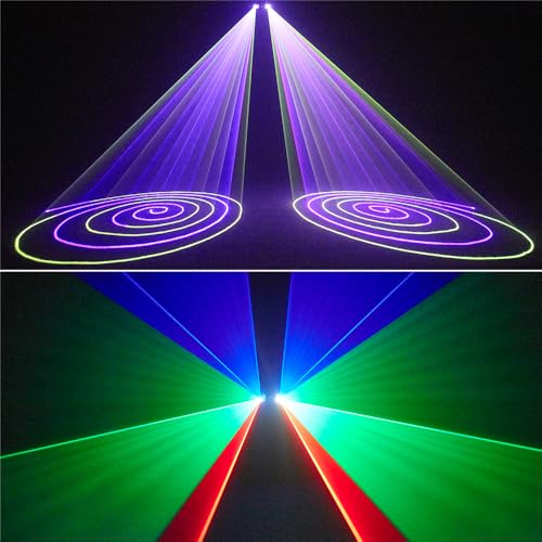 Image of Animation Laser Light DJ Light, WorldLite Stage Party Lazer 3D RGB Full Color with DMX512, Music Sound & Remote, Great for Club Party Disco Lights Bar Wedding DJ Stage Lighting