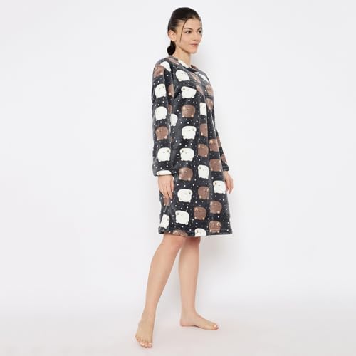 Image of CAMEY Women's Printed Nightgown, Long Sleeves, Nighty