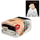 JPI Plush Throw Blanket - Marilyn White Fur - Queen Bed 79'x 95' - Faux Fur Blanket for Beds, Sofa, Couch, Picnic, Camping
