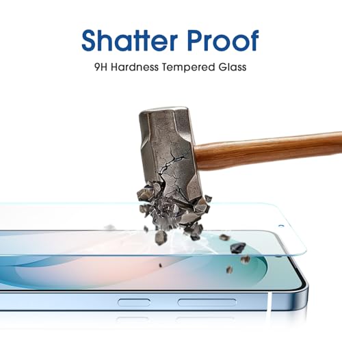 Image of amFilm Auto-alignment OneTouch for Samsung Galaxy S26 6.3'' Screen Protector + Camera Lens Protector, Tempered Glass, 30 seconds Installation, Bubble Free, Case Friendly, Anti-Scratch [2+2 Pack]