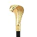 Golden Luxury Cobra Snake Handle Fashion Walking Stick for Party Decorative Walking Cane Elegant Crosier Knob Walking Stick 94cm