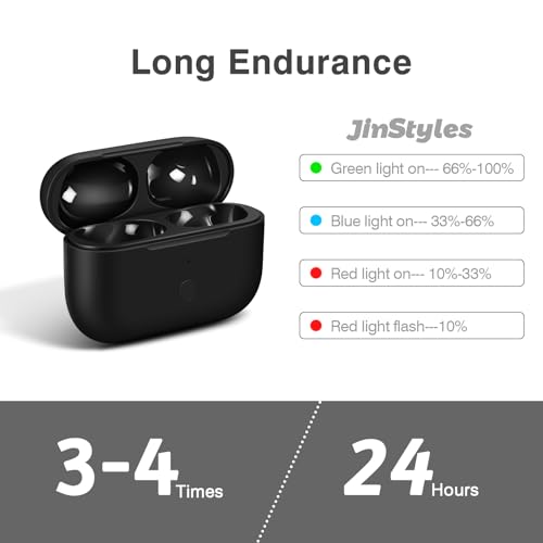 Image of Charging Case Replacement for AirPods Pro 1st & 2nd Generation - Wireless Charger Case with Bluetooth Pairing Sync Button (Earbuds Not Included) - Black