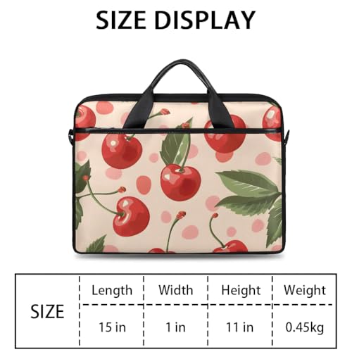 Shoulder Bag for Laptop Sweet Cherries 14/15 Inch Laptop Sleeve Waterproof Computer Bag for Notebook & Tablet Shockproof Laptop Case for Work Travel2