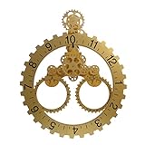 JFNHUTL Reloj de Pared con Mecanismo Creativo, silencioso, mecánico, Estilo Europeo, Retro, para Sala de Estar, Dormitorio, Decorativo, sin tictac