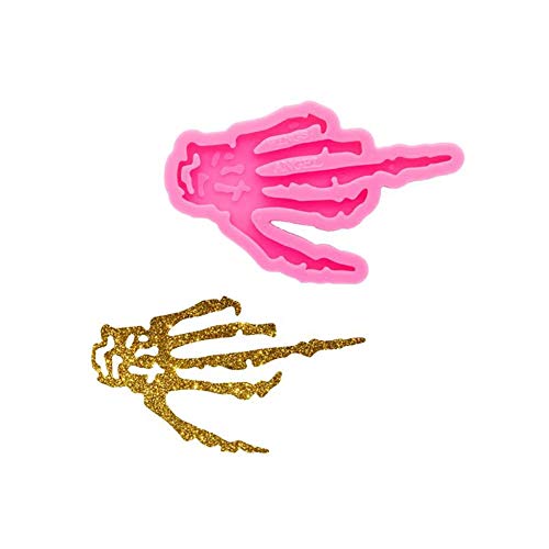 Skeleton Hand Resin Keychain Mold, Skeleton Hand Silicone Mold, Resin Polymer Chocolate Cake Clay Molds, Earring Keychain Necklace Casting Mold #TOP5
