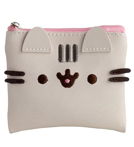 Pusheen The Cat Shaped Purse - Ladies Women's Womens Slim Purses Wallets Wallet for Women - Coin Pouch Purse Men - Card Holder with Zip - Small Cash Wallet Bag Bags UK