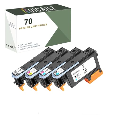 Druckkopf, kompatibel mit HP 70 Designjet Z2100 Z5200 Z3200 Z3100 (4, MBK/C, LM/LC,M/Y, PBK/LG)