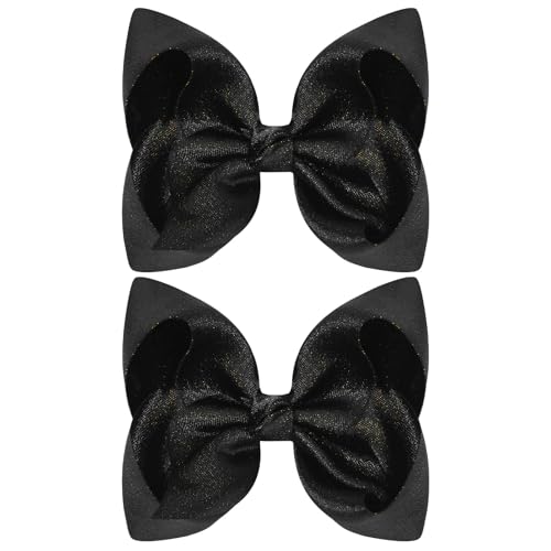 Pinzas para cabello negro con moño de 4.5 pulgadas, pack 2 miniatura 1