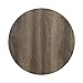 Household Essentials Jamestown Round Coffee Table Ashwood Rustic Wood Grain and Black Metal 31.5 x 31.5, Taupe