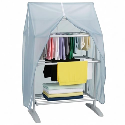 3 Tier Heated Clothes Airer Fitting Cover, Indoor Fast Drying & Cost Saving, Premium for 3-Tier Heated Drying Rack to Help Speed Up Drying, 144x73x66 Cm, Cover Only