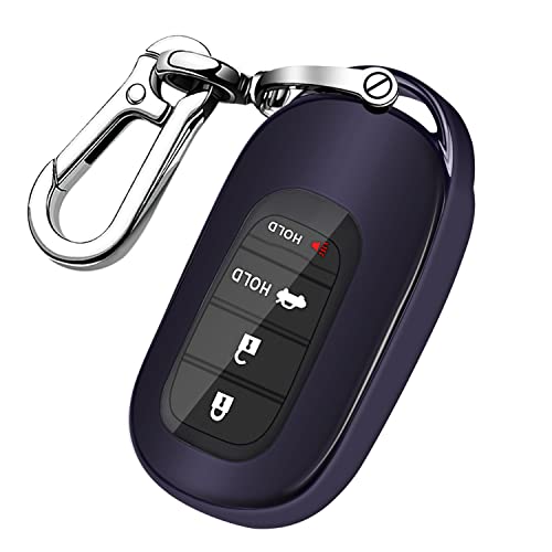 QBUC for 2022 Honda Key Fob Cover with Keychain,Soft TPU Full Cover Protection Key Fob Shell Compatible with 2022 Honda Accord Civic Smart Remote Key Fob Case (Purple Black) QBUC for 2022 Honda Key Fob Cover with Keychain,Soft TPU Full Cover Protection Key Fob Shell Compatible with 2022 Honda Accord Civic Smart Remote Key Fob Case (Purple Black)