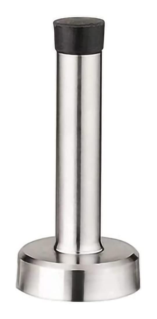 Nvsfzgiyg Silver Door Stopper Doorstops,304 Stainless Steel Sound Dampening Stop Bumper Wall Protetor,Brushed(9.5Cm)