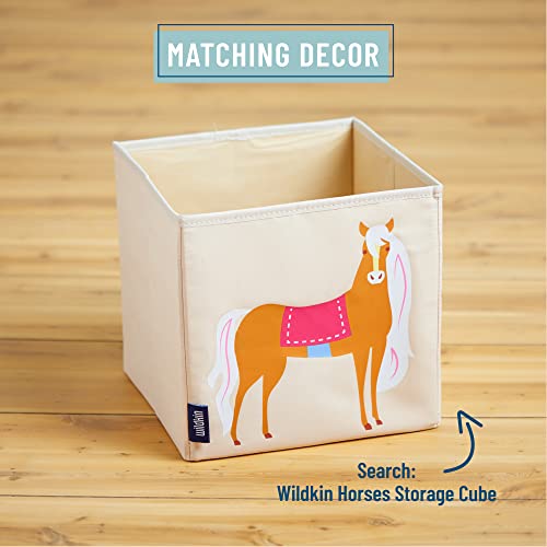 Wildkin Microfiber Fitted Crib Sheet For Boys & Girls, Crib Sheets Measures 52 X 28 Inches, Soft & Breathable Fabric Crib Sheets For Kids, Fits Standard Crib Mattress (Horses) #TOP3