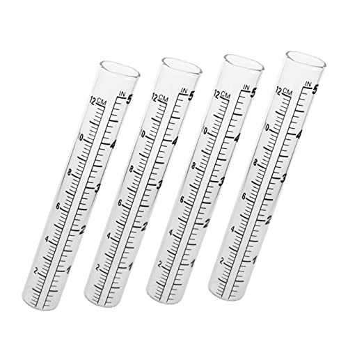 Garneck Rainfall Test Tube 14cm Measuring Tube for Rain Gauge Rain Gauge Container Holder
