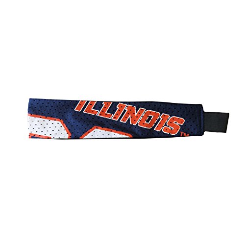 Littlearth Unisex-Adult NCAA Illinois Fighting Illini 1 Jersey FanBand Headband, Team Color, One Size