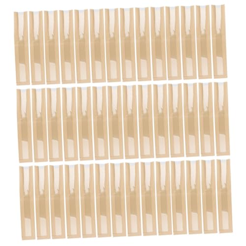 GLEAVI 50piezas Bolsas De Papel Kraft Para Pan Bolsas Para Envolver Pan Con Ventana Transparente Para Uso Doméstico