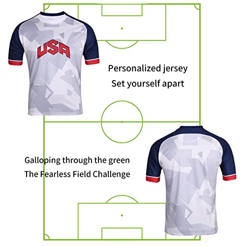 Sinleisi Usa 2022 World Cup Fan Soccer Jersey thumb #3