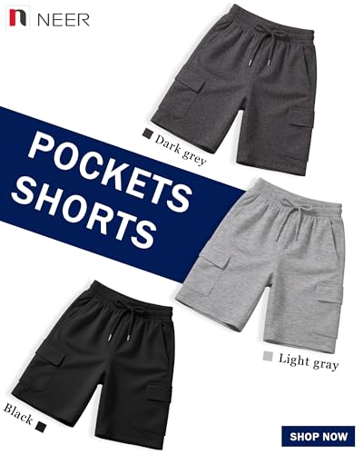 Neer 3 Pack Women's Bermuda Shorts Casual Drawstring Elastic Waist Knee Length Yoga Shorts with Pockets2