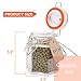 Small Glass Jars,Encheng Glass Jars With Airtight Lids 4 oz,Hexagon Jars With Leak Proof Rubber Gasket,Small Mason Jars With Hinged Lids For Kitchen,Mini Spice Jars With Twine And Tags Labeling 30Pack