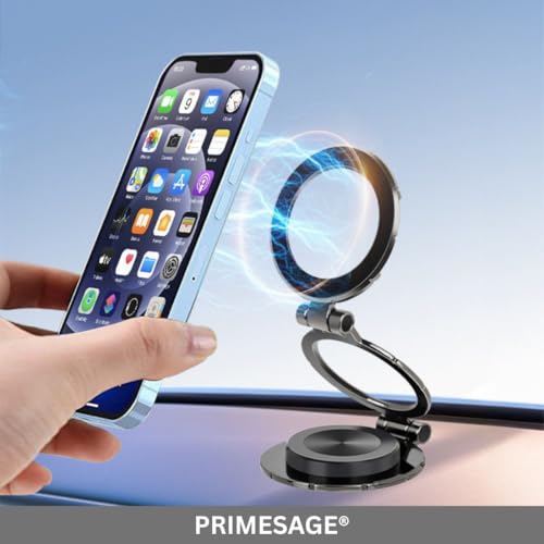 Image of PRIMESAGE Magnetic Phone Holder Phone Holder Mobile Holder for Car Dashboard Car Phone Holder Magnetic Phone Holder Magnetic Mobile Holder | 360 Rotation