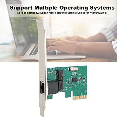 Pssopp 8111E Gigabit LAN Card, Adaptador de Red Compacto PCIe, Velocidad 10/100/1000mbps para PC de Escritorio miniatura 2