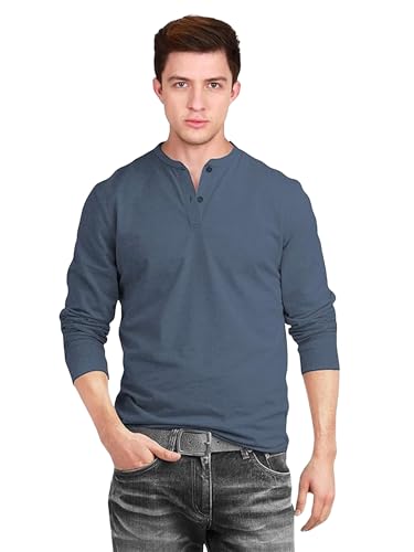 Image of fanideaz Men's Cotton Full Sleeve Henley T Shirts for Men