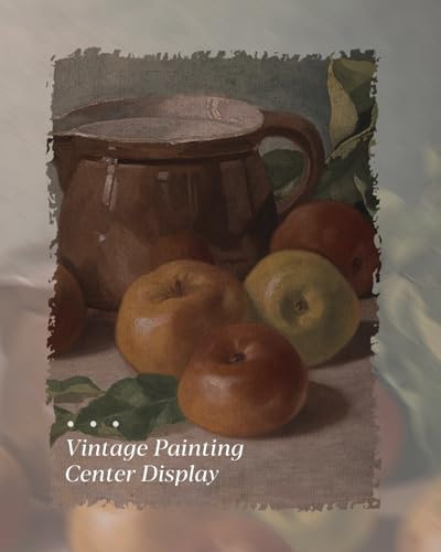 Image of HUARCEY Gold Framed Vintage Wall Art for Living Room Harvest Apples Still Life Oil Painting Large Cottagecore Room Decor Picture Canvas Print Farmhouse Fruit Wall Decor Bedroom Kitchen Bathroom 24x36