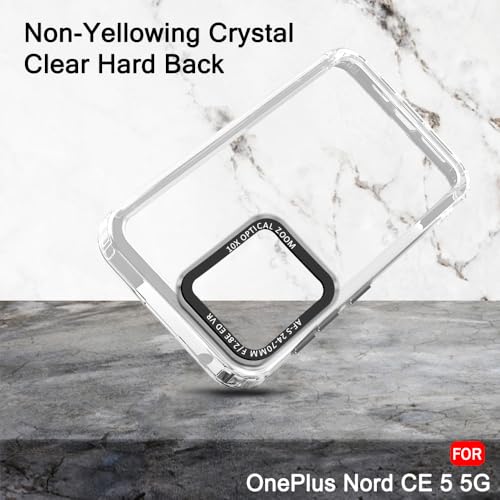Image of TheGiftKart Hybrid Shockproof Back Cover Case for OnePlus Nord CE 5 5G | Stylish Camera Border | Electroplated Buttons | Crystal Clear Hard Back Cover Case (TPU & PC, Transparent Bumper)