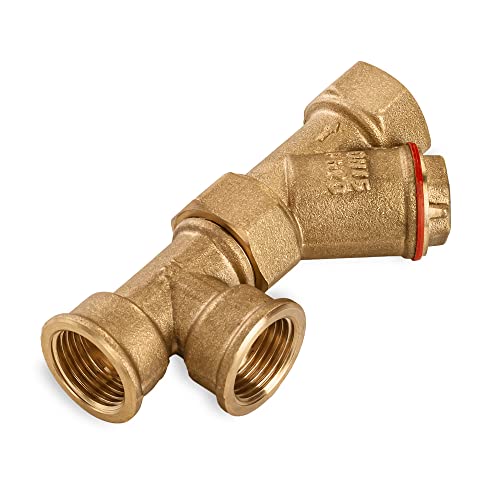 Metalandbrassco 1234567 1/2 Inch Y-Type Strainer Coarse Water Filter Brass Threaded Pump 0.5 Inch Female Thread Connector Filtering Valve Adaptors Oil Separation Mesh Sediment Filters thumb #7