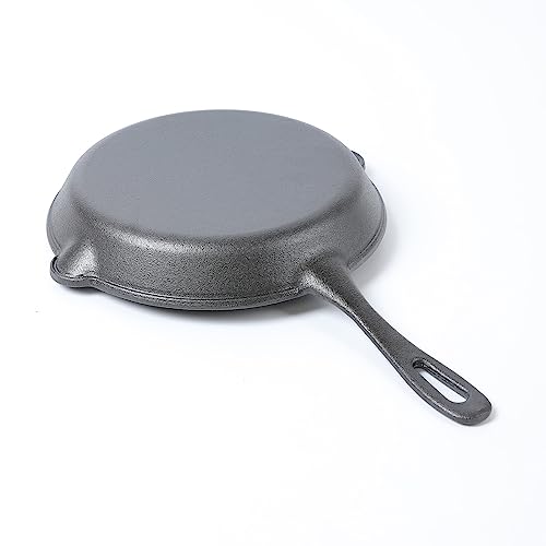 Image of HAWOK Cast Iron Skillet, Round Fry Pan, Dia.10 inch, Set of 2, Pre-seasoned
