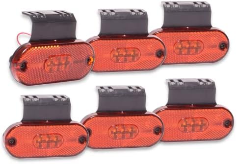 6 Led Orange Feux De Gabarit A 12V Remorques Chassis Caravane - Foto 2