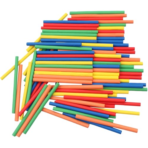 100 Stück Rechenstäbchen, Zahlenlernspiel, Mathematisches Spielzeug Holz, Pädagogisches Mathe-Spielzeug für Kinder