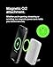 Belkin Portable Charger, Wireless Power Bank 15W 8000 mAh w/ Qi2 - MagSafe Charger w/Built-in Pop-up Kickstand - iPhone 17, Air, Pro, Pro Max, AirPods, Apple Watch, Google Pixel 10, etc. - White
