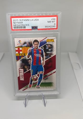 Tarjeta Card Neymar Panini La Liga Megacracks FC Barcelona 2017 2018, #98 PSA 8 NM - MT