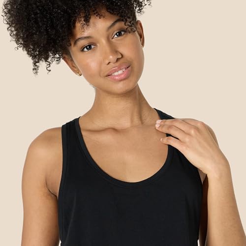 Amazon Essentials Women's Active Soft Cotton Racerback Relaxed Fit Lightweight Yoga Workout Tank with Drop Armholes4