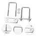 SOLUSTRE 2pcs Stainless Steel Square Clamp U-Bolts Screw Damper for Hoses Tubes and Lines Automotive and Industrial Applications