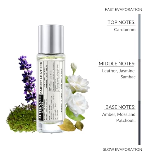 Image of Alternate Scents AMBER LEATHER 40ml Long Lasting Perfume For Men |Strong& long Lasting with 30% Oil Concentration|Bold, Spicy-Leather| Fragrance From France | Made In India|