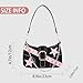 Imagen de Aulenge Bolso de Hombro de Cuero para Mujeres Bolso de Mano con Estampado de Cadena de Estrellas Y2K Chicas Geniales y Atrevidas Mini Bolso Diario para Mujeres Rosa