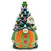 St Patricks Day Decorations St Patricks Day Gnomes St Patricks Day Tree Decorations for Indoor Home Table Gnome Green Ceramic Tree 86H Pastel Colored Figurine
